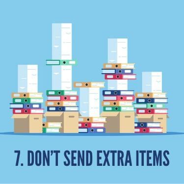 Don’t Send Extra Items